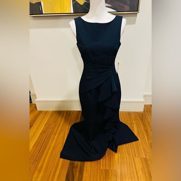 Eliza J Ruffle front gown size 2 NWT - Picture 3 of 14